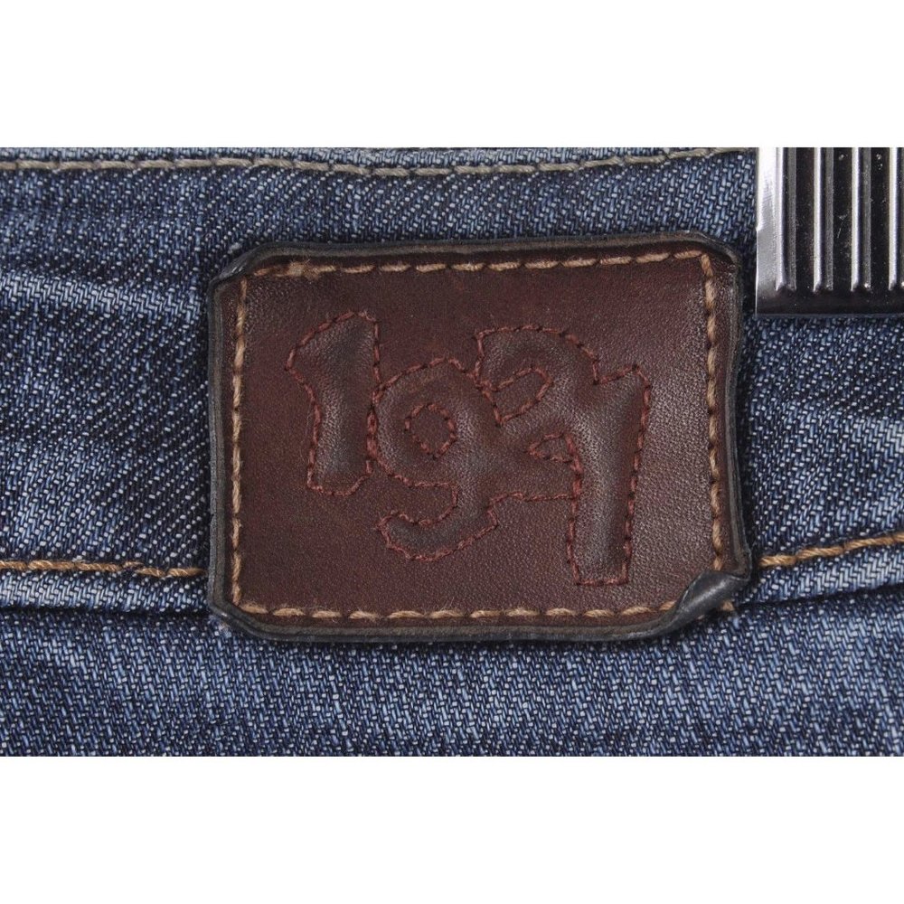 1921 WESTERN GLOVE WORKS Medium Wash Whisker Detail Slim Leg Jeans Size 24/0 - Picture 4 of 5